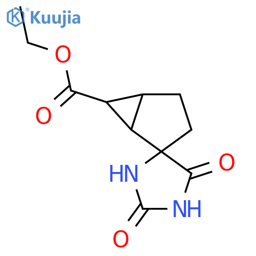 Ethyl 2',5'-dioxospiro[bicyclo[3.1.0]hexane-2,4'-imidazolidine]-6-carboxylate structure