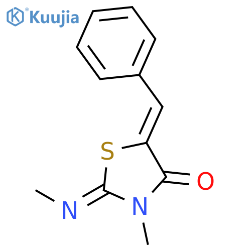 4-THIAZOLIDINONE, 3-METHYL-2-(METHYLIMINO)-5-(PHENYLMETHYLENE)- structure