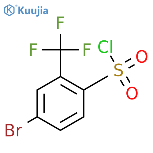 4-Bromo-2-(trifluoromethyl)benzene-1-sulfonyl chloride structure