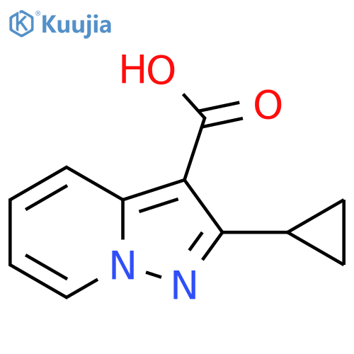 2-Cyclopropylpyrazolo[1,5-a]pyridine-3-carboxylic acid structure