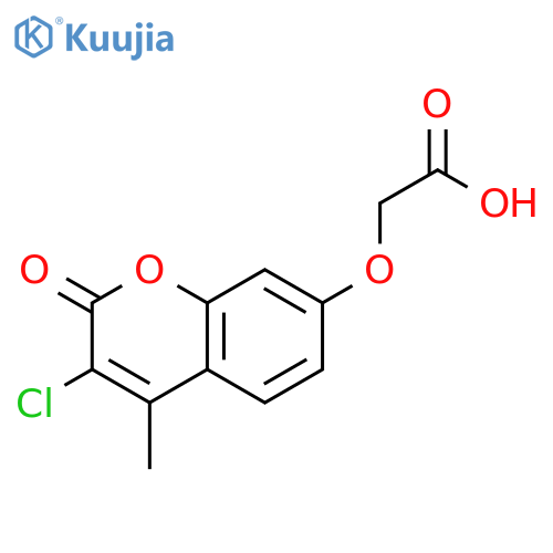 Acetic acid,2-[(3-chloro-4-methyl-2-oxo-2H-1-benzopyran-7-yl)oxy]- structure