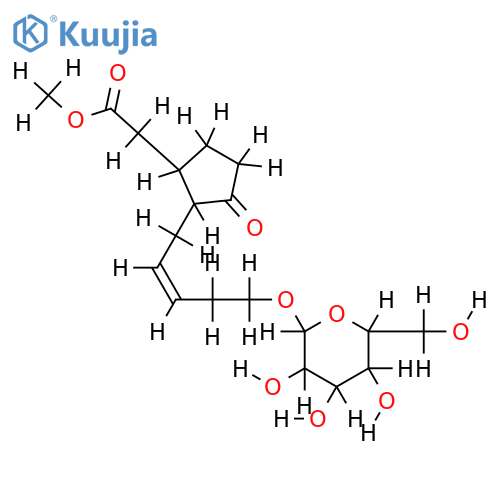 (-)-5'-beta-D-glucopyranosyloxyjasmonic acid methyl ester structure