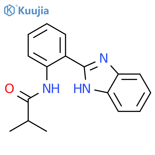 N-[2-(1H-1,3-benzodiazol-2-yl)phenyl]-2-methylpropanamide structure
