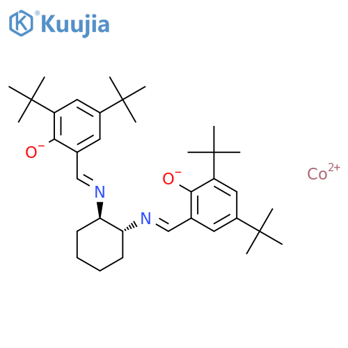 cobaltous;2,4-ditert-butyl-6-[[(1R,2R)-2-[(3,5-ditert-butyl-2-oxido-phenyl)methyleneamino]cyclohexyl]iminomethyl]phenolate structure
