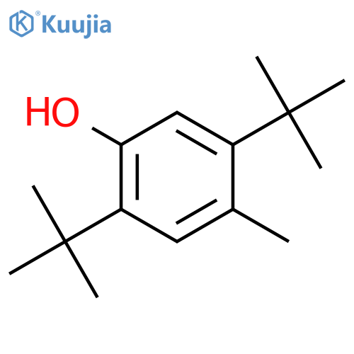 Phenol, 2,5-bis(1,1-dimethylethyl)-4-methyl- structure