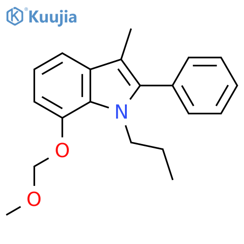 1H-Indole, 7-(methoxymethoxy)-3-methyl-2-phenyl-1-propyl- structure