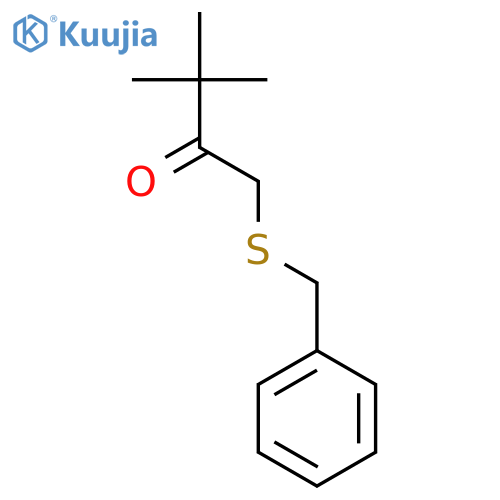 2-Butanone, 3,3-dimethyl-1-[(phenylmethyl)thio]- structure