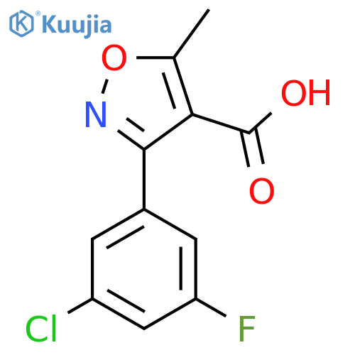 3-(3-Chloro-5-fluorophenyl)-5-methyl-1,2-oxazole-4-carboxylic acid structure