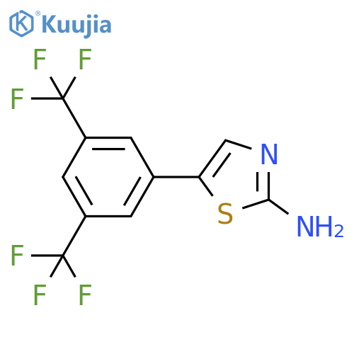 5-(3,5-Bis(trifluoromethyl)phenyl)thiazol-2-amine structure