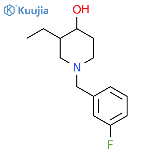 3-ethyl-1-(3-fluorobenzyl)piperidin-4-ol structure