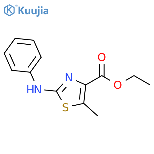 5-Methyl-2-phenylaminothiazole-4-carboxylic acid ethyl ester structure