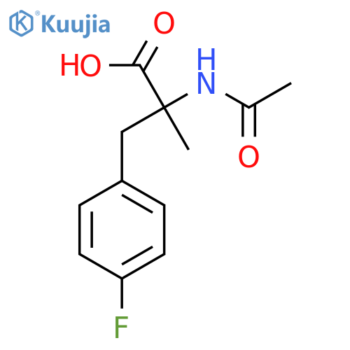 2-acetamido-3-(4-fluorophenyl)-2-methylpropanoic acid structure
