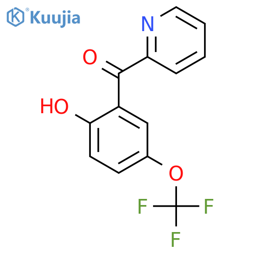 2-(2-Hydroxy-5-(trifluoromethoxy)benzoyl)pyridine structure