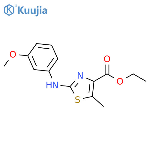 2-(3-METHOXY-PHENYLAMINO)-5-METHYL-THIAZOLE-4-CARBOXYLIC ACID ETHYL ESTER structure