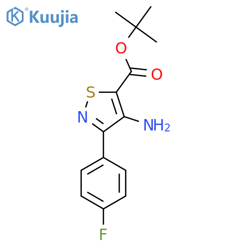 Tert-butyl 4-amino-3-(4-fluorophenyl)-1,2-thiazole-5-carboxylate structure