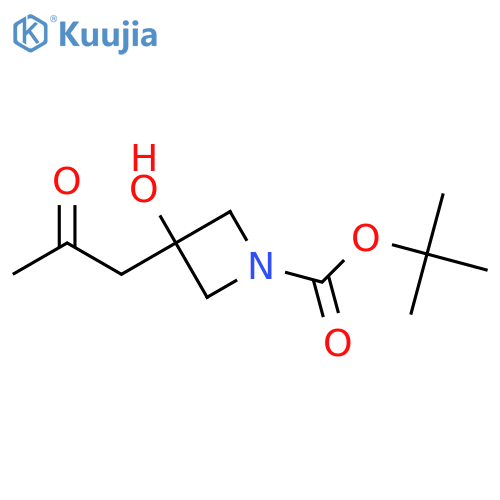 tert-butyl 3-hydroxy-3-(2-oxopropyl)azetidine-1-carboxylate structure
