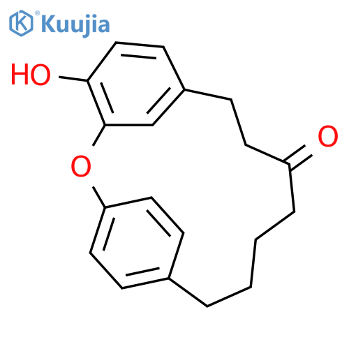 2-Oxatricyclo[13.2.2.13,7]eicosa-3,5,7(20),15,17,18-hexaen-10-one, 4-hydroxy- structure