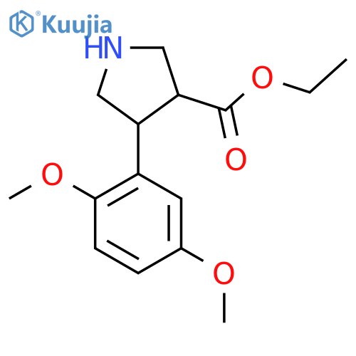 ethyl 4-(2,5-dimethoxyphenyl)pyrrolidine-3-carboxylate structure