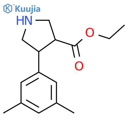 ethyl 4-(3,5-dimethylphenyl)pyrrolidine-3-carboxylate structure