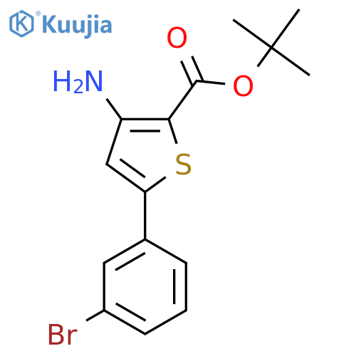 Tert-butyl 3-amino-5-(3-bromophenyl)thiophene-2-carboxylate structure