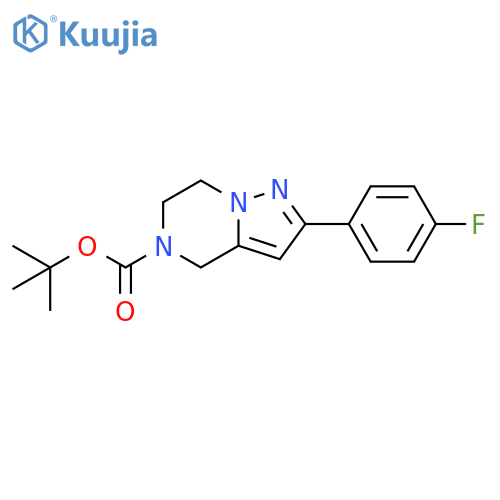 tert-butyl 2-(4-fluorophenyl)-6,7-dihydropyrazolo[1,5-a]pyrazine-5(4H)-carboxylate structure