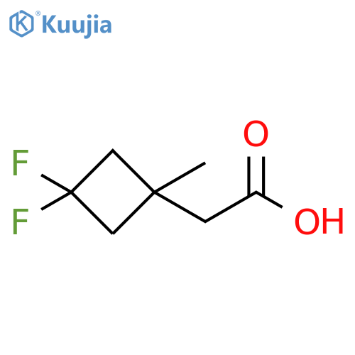 Cyclobutaneacetic acid, 3,3-difluoro-1-methyl- structure