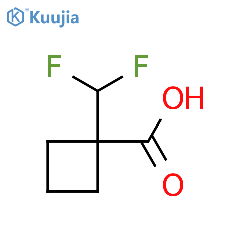 1-(difluoromethyl)cyclobutanecarboxylic acid structure