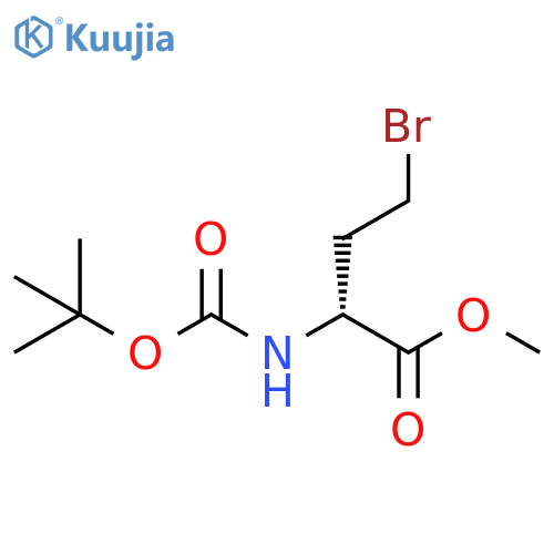 (R)-2-(Boc-amino)-4-bromobutyric acid methyl ester structure