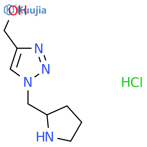{1-[(pyrrolidin-2-yl)methyl]-1H-1,2,3-triazol-4-yl}methanol hydrochloride structure