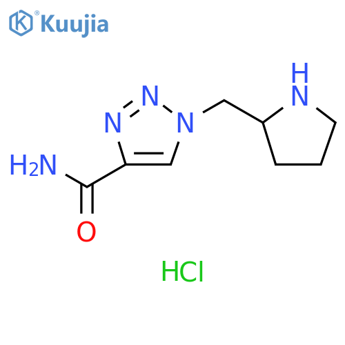 1-(pyrrolidin-2-ylmethyl)-1H-1,2,3-triazole-4-carboxamide hydrochloride structure