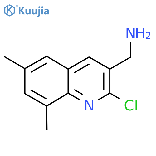 (2-Chloro-6,8-dimethylquinolin-3-yl)methanamine structure