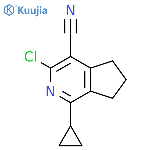 3-Chloro-1-cyclopropyl-6,7-dihydro-5H-[2]pyrindine-4-carbonitrile structure