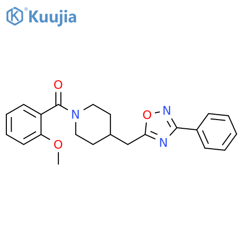 1-(2-methoxybenzoyl)-4-[(3-phenyl-1,2,4-oxadiazol-5-yl)methyl]piperidine structure