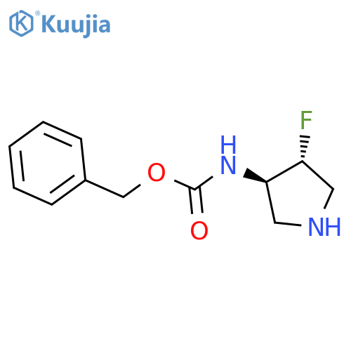 benzyl N-[(3R,4R)-4-fluoropyrrolidin-3-yl]carbamate structure