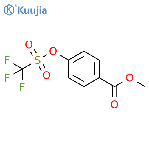 Benzoic acid, 4-[[(trifluoromethyl)sulfonyl]oxy]-, methyl ester structure