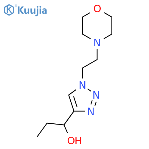 1-{1-[2-(morpholin-4-yl)ethyl]-1H-1,2,3-triazol-4-yl}propan-1-ol structure