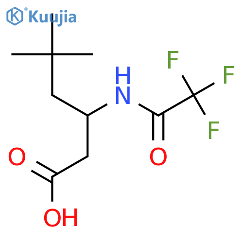 5,5-Dimethyl-3-(trifluoroacetamido)hexanoic acid structure