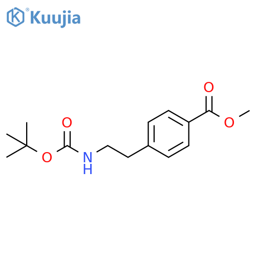 Benzoic acid, 4-[2-[[(1,1-dimethylethoxy)carbonyl]amino]ethyl]-, methylester structure