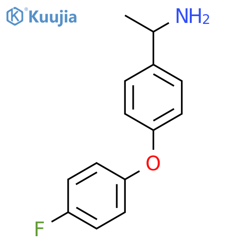 1-4-(4-fluorophenoxy)phenylethan-1-amine structure