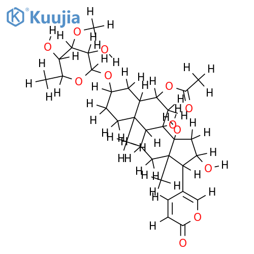 3-O-(6-Deoxy-3-O-methyl-alpha-L-glucopyranoside),6-Ac-3,6,8,14,16-Pentahydroxybufa-20,22-dienolide structure