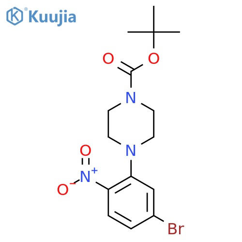 Tert-Butyl 4-(5-bromo-2-nitrophenyl)-piperazine-1-carboxylate structure