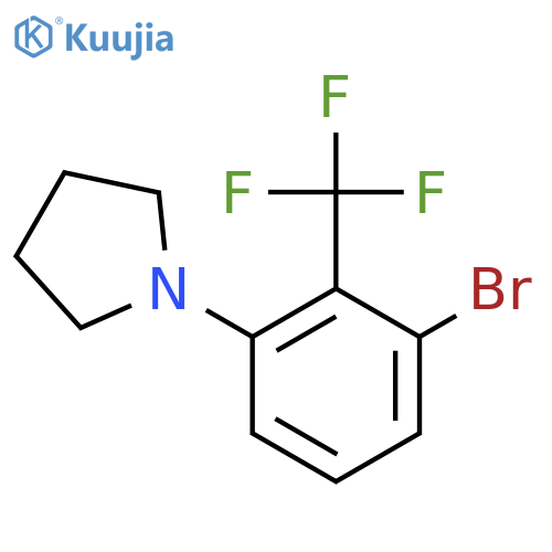 1-(3-Bromo-2-(trifluoromethyl)phenyl)pyrrolidine structure