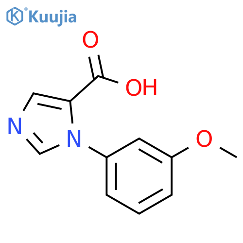 1-(3-Methoxyphenyl)-1H-imidazole-5-carboxylic acid structure