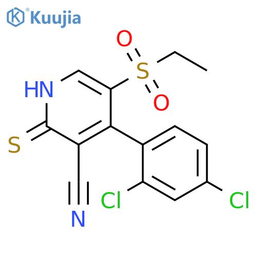 4-(2,4-Dichloro-phenyl)-5-ethanesulfonyl-2-thioxo-1,2-dihydro-pyridine-3-carbonitrile structure