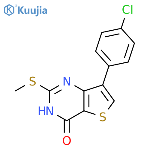 7-(4-Chlorophenyl)-2-(methylthio)thieno[3,2-d]pyrimidin-4(3H)-one structure