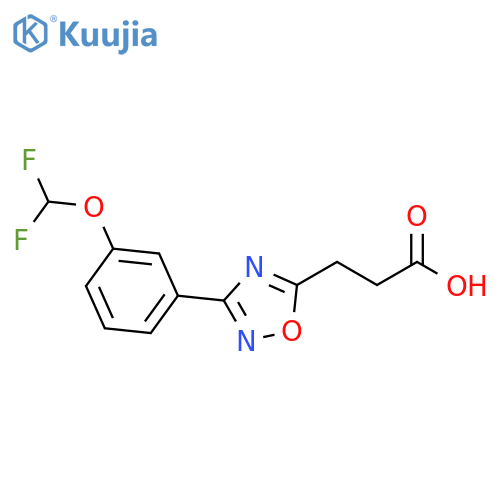 3-[3-(3-Difluoromethoxy-phenyl)-[1,2,4]oxadiazol-5-yl]-propionic acid structure