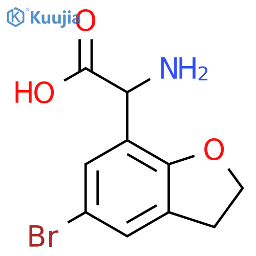 7-Benzofuranacetic acid, α-amino-5-bromo-2,3-dihydro- structure
