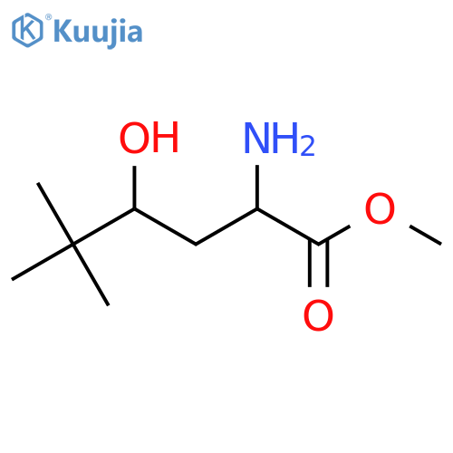 methyl 2-amino-4-hydroxy-5,5-dimethylhexanoate structure