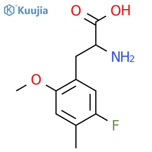 2-amino-3-(5-fluoro-2-methoxy-4-methylphenyl)propanoic acid structure