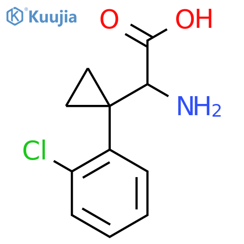 2-amino-2-1-(2-chlorophenyl)cyclopropylacetic acid structure